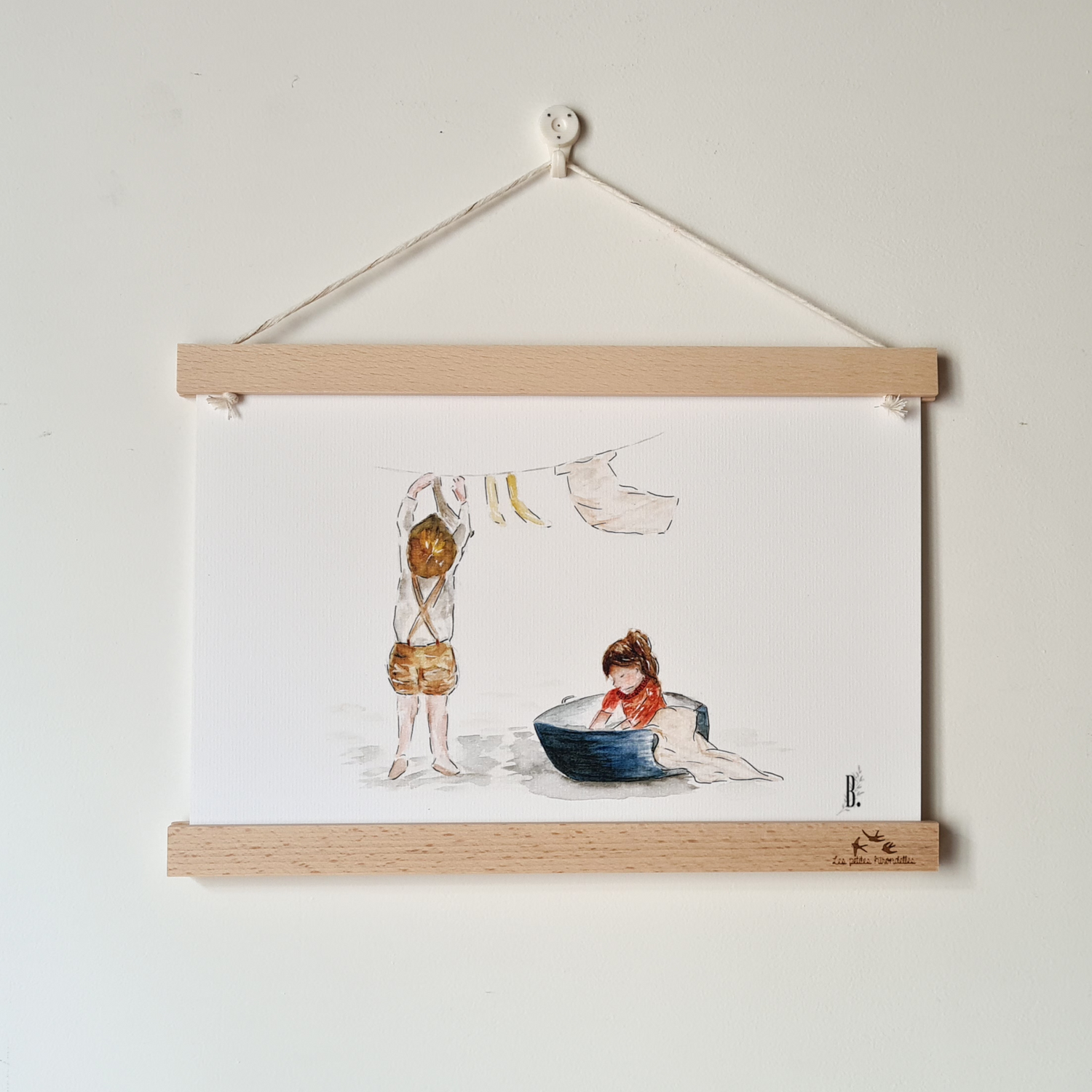 affiche affichette illustration aquarelle décoration chambre enfant