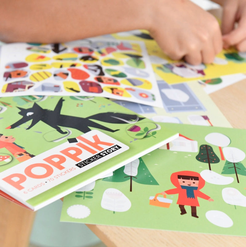 Stickers gommettes créatives conte petit chaperon rouge activités manuelles enfants