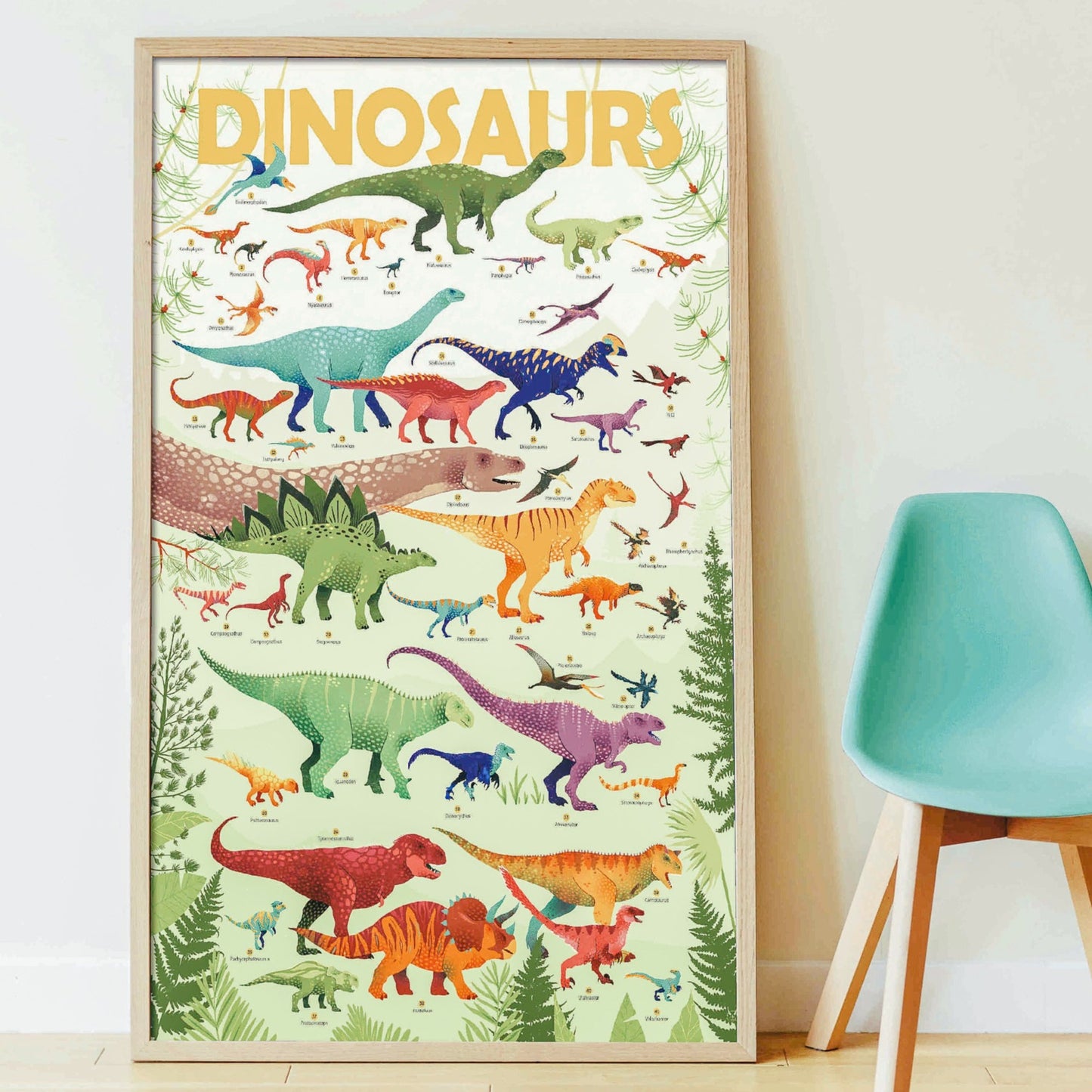 poster dinosaures poppik autocollants gommettes créatives motricité créativité concentration