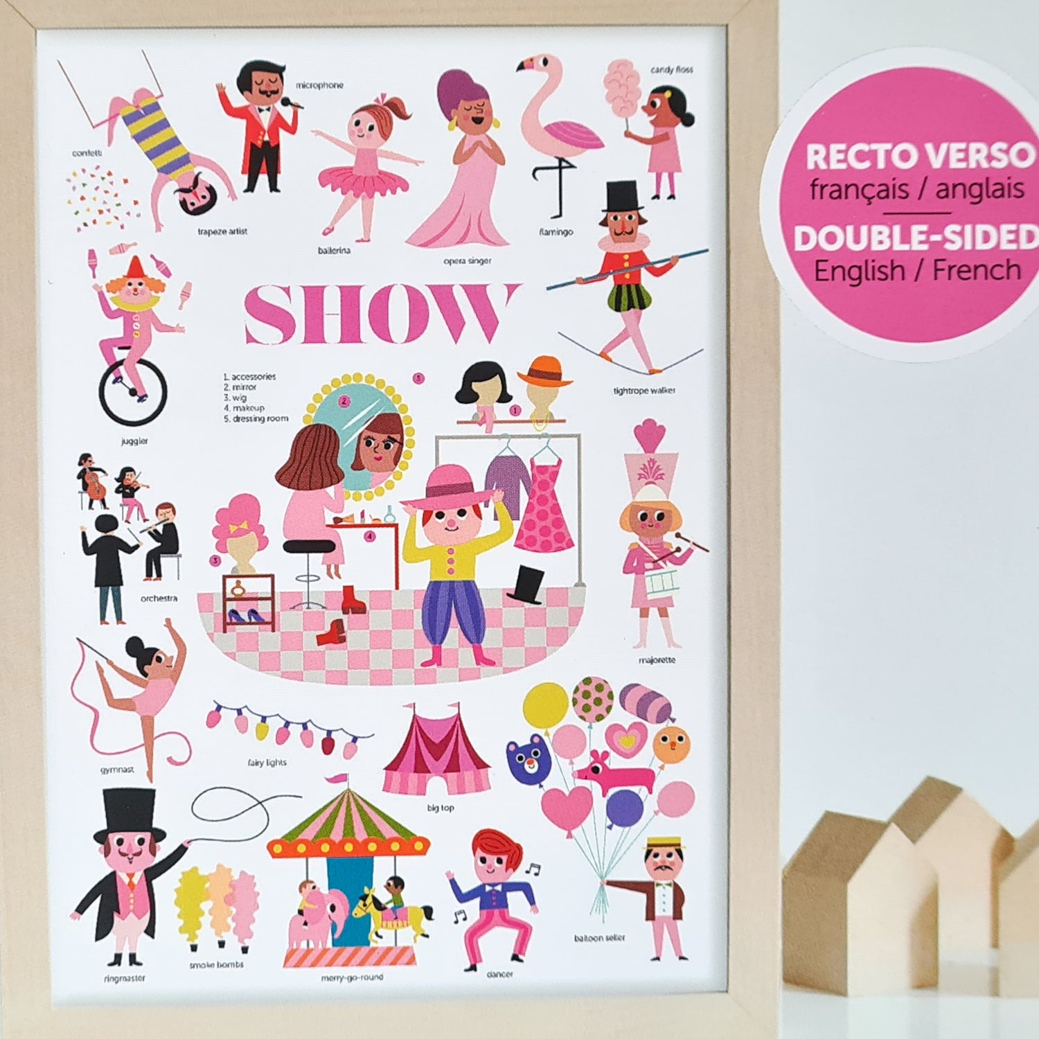 Stickers gommettes créatives poppik rose fête foraine activités manuelles enfants